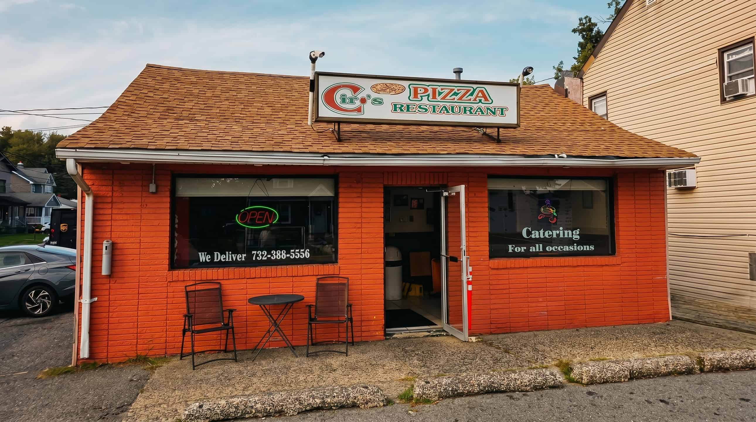 The Ciro's Pizza storefront on Lake Avenue in Colonia, NJ